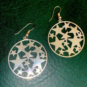 Dangle 1 1/2” earrings with star designs